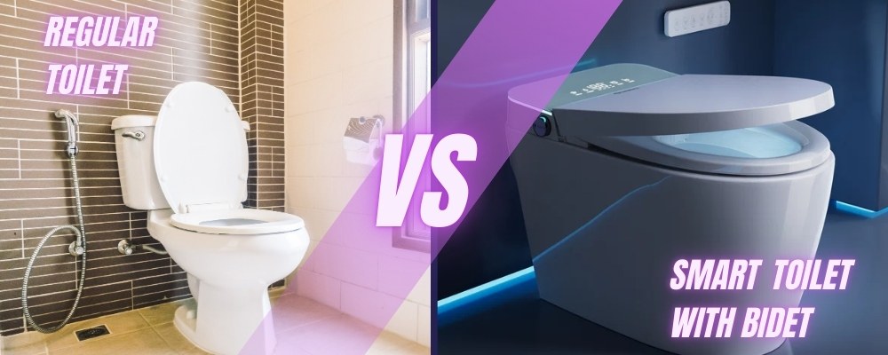 Regular Vs Smart Toilet with Bidet
