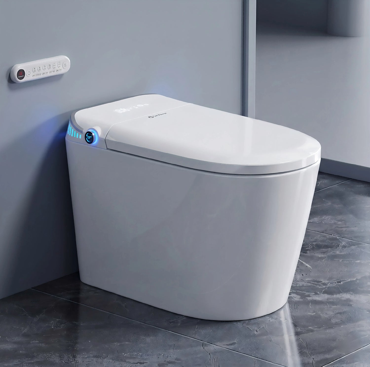[Special Offer Model] Sanyipace S005W Smart Bidet Toilet Built-in Tank, Massage Wash, 1.28 GPF