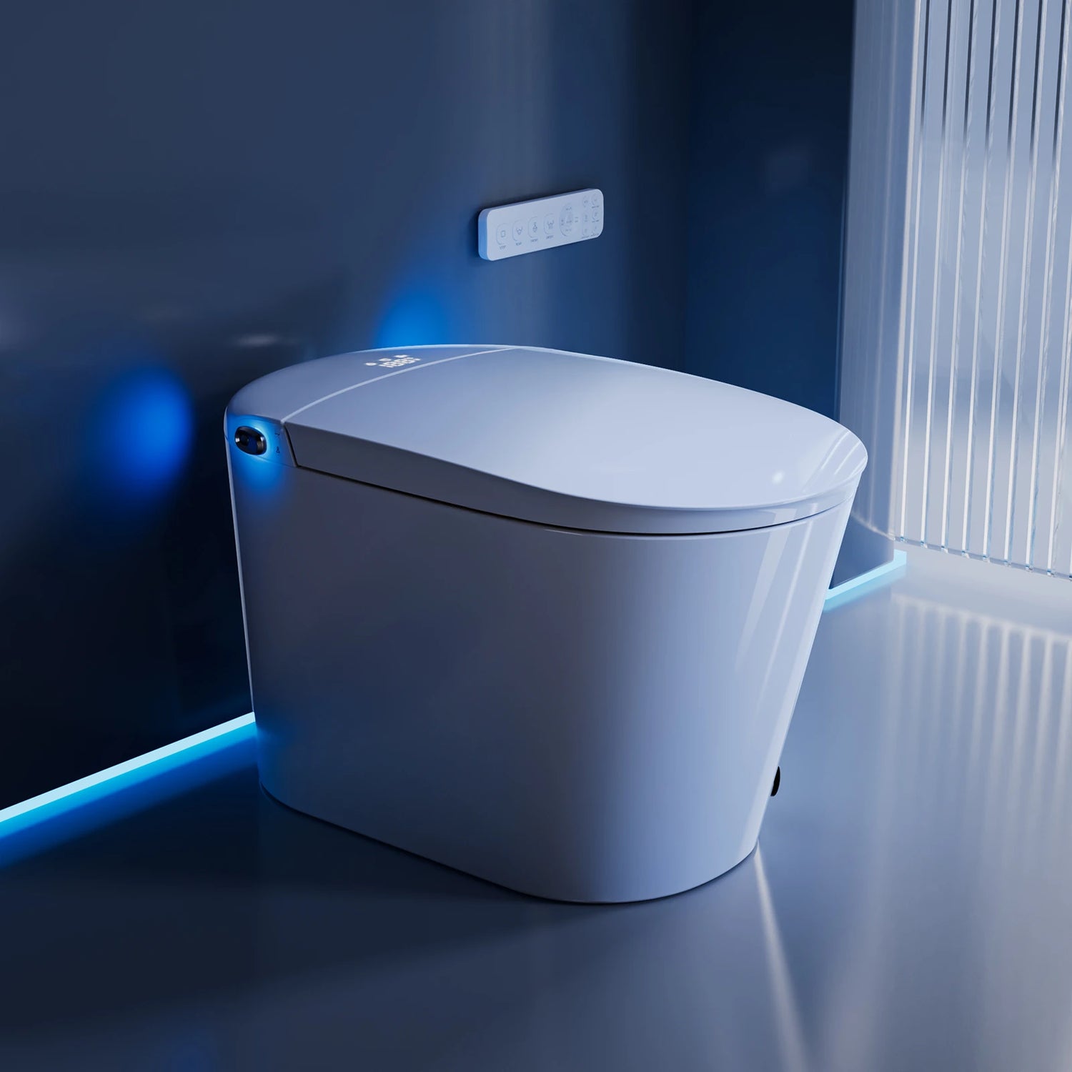 Sanyipace S003W Smart Bidet Toilet Built-in Tank, Dual Flush, Summer Mode 1.28/1.6 GPF