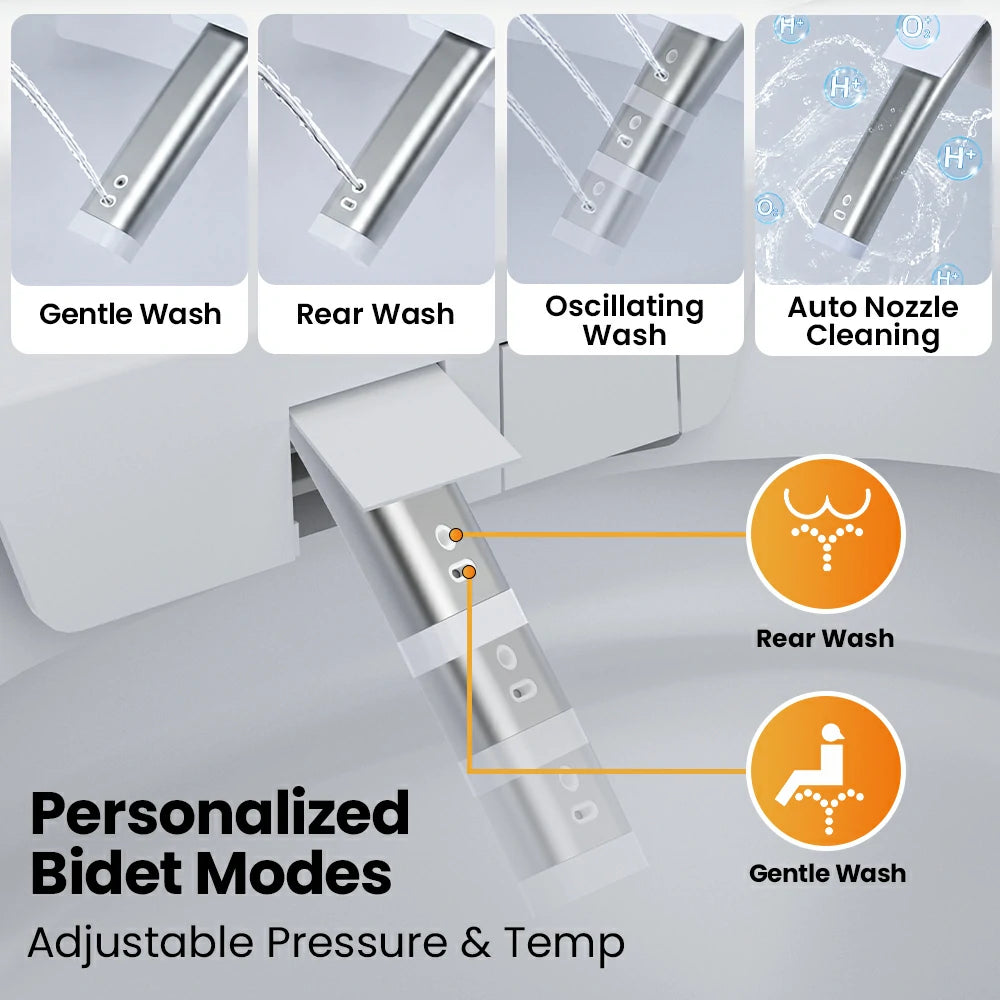 smart toilet with built-in bidet​