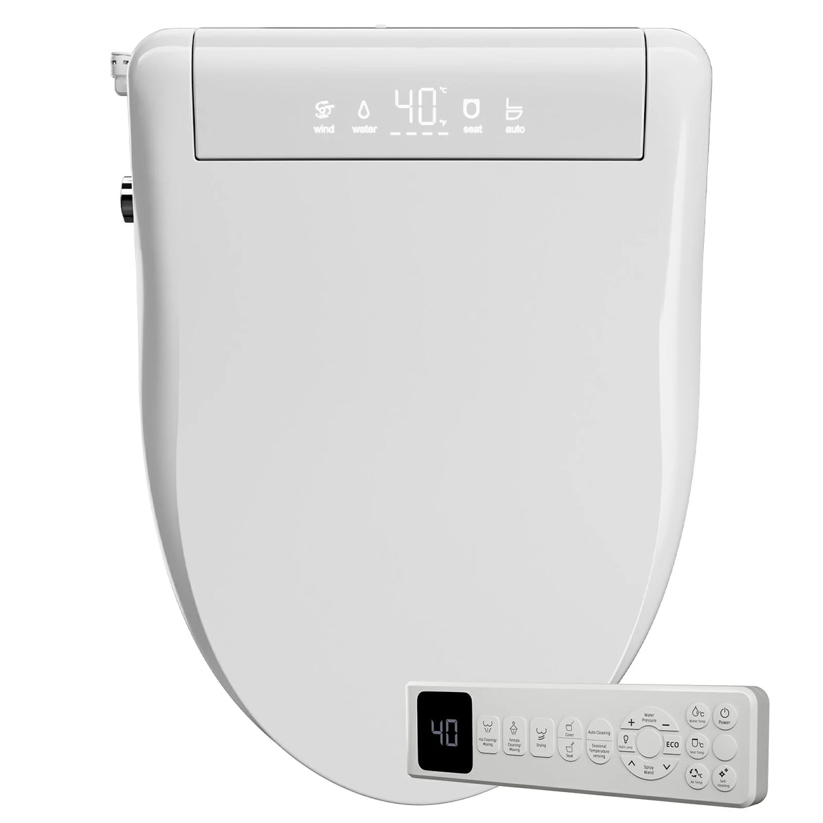 Sanyipace Bidet Toilet Seat V-Shaped Narrow Front with, Heated Seat, Warm Water, Elongated Seat| SV01W
