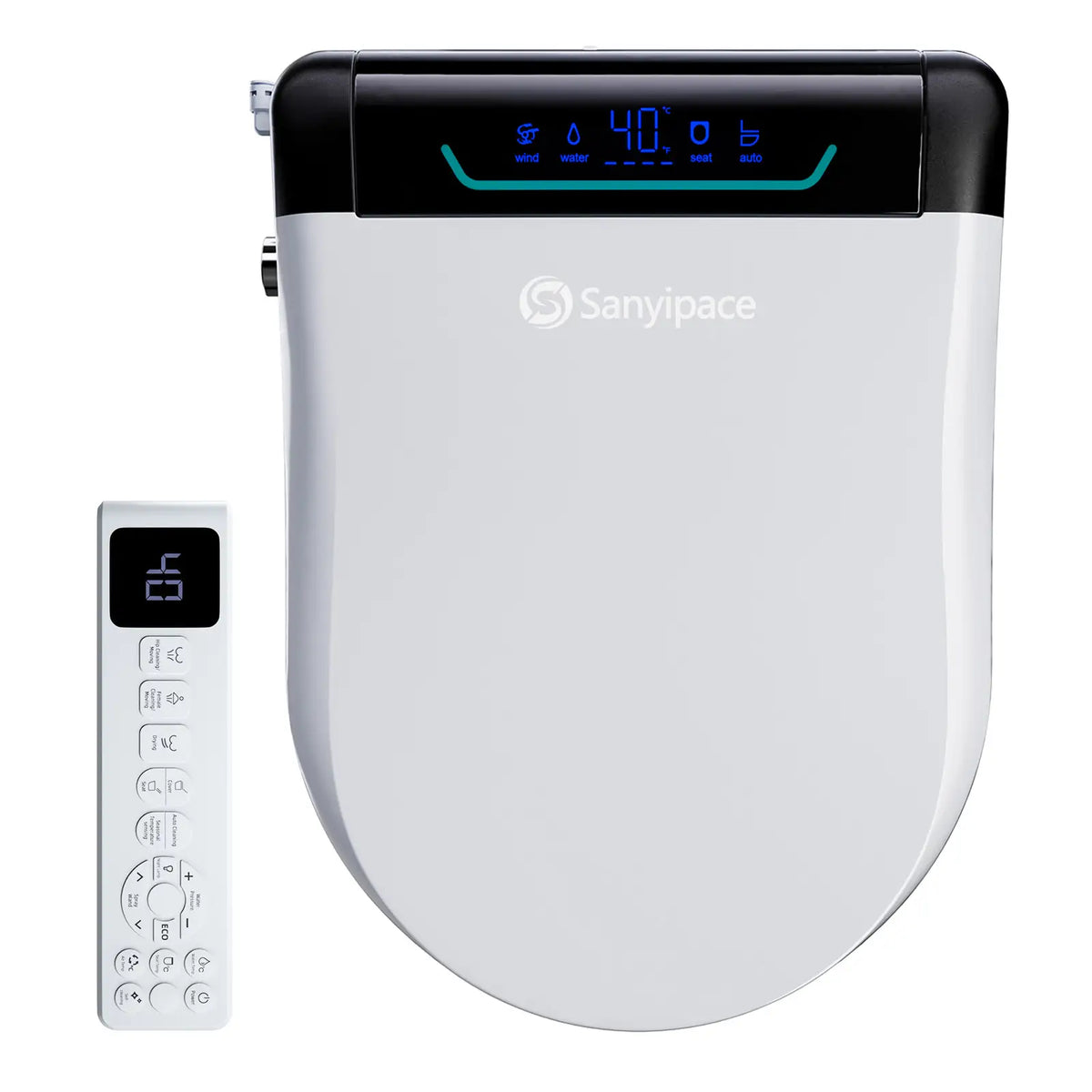 Sanyipace Smart Bidet Toilet Seat with Warm Water, Heated Seat, Warm Air Dryer, Elongated Seat | SU01B