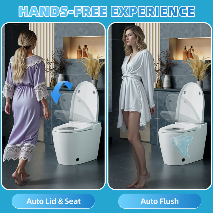 Luxury Tankless Smart Toilet with Instant Hot Water and Self-Cleaning | S001W