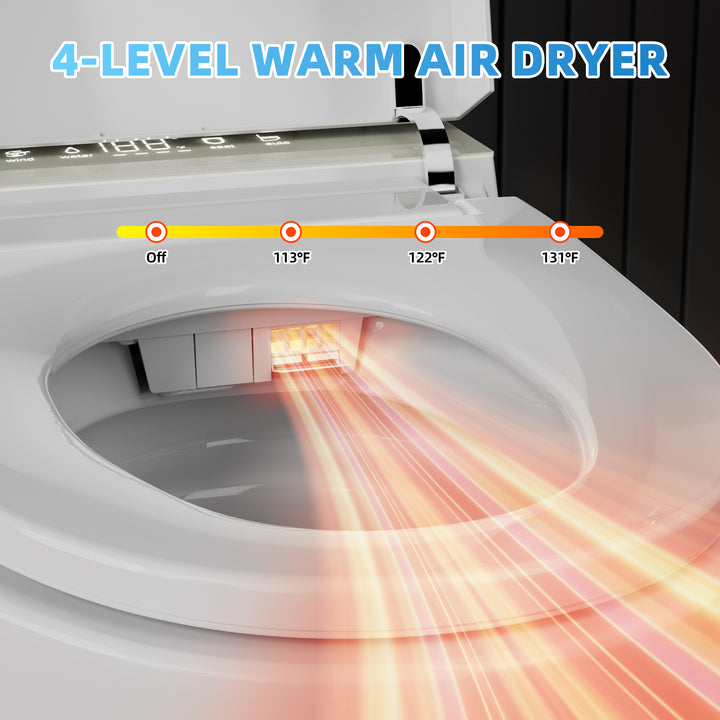 Luxury Tankless Smart Toilet with Instant Hot Water and Self-Cleaning | S001W