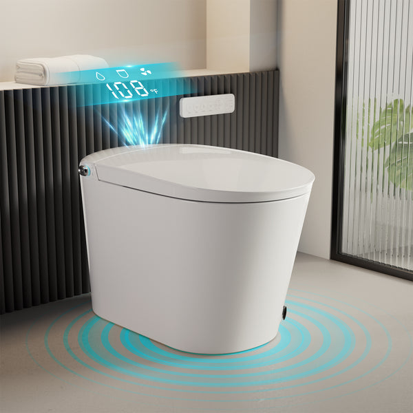 Bidet Toilet with Tank, Auto Lid, Rear & Feminine Wash | S003W