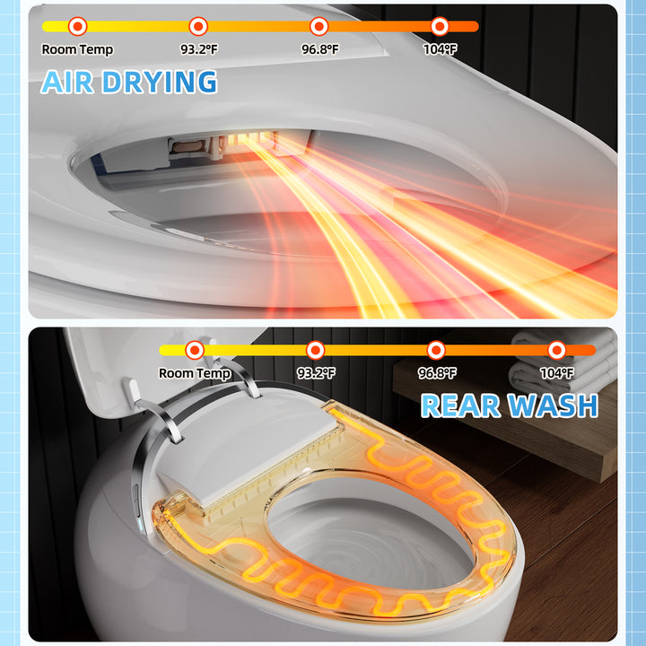 Smart Toilet with Rear & Front Wash, Child & Elder Mode | S021W