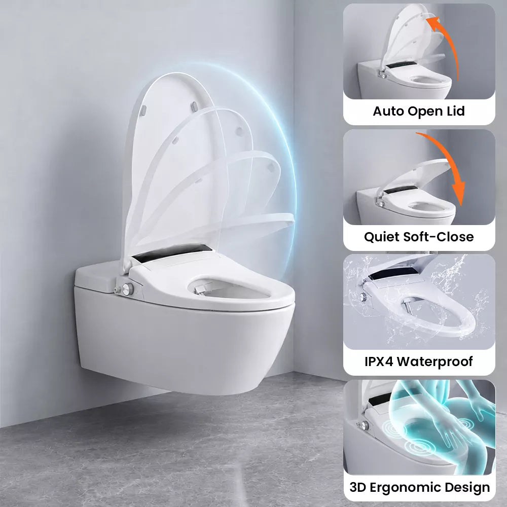Sanyipace Smart Bidet Toilet Seat with Front Feminine Wash, Warm Water, Personalized Cleansing | SU02B